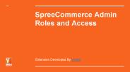 SpreeCommerce Admin Roles and Access