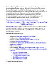 Lifetime.Hosting review & huge +100 bonus items