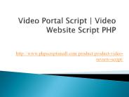Video Portal Script | Video Website Script PHP