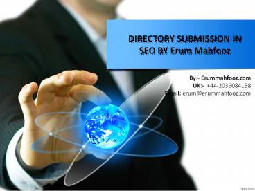 Directory Submission In Seo By Erum Mahfooz