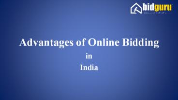 Online Bidding in India