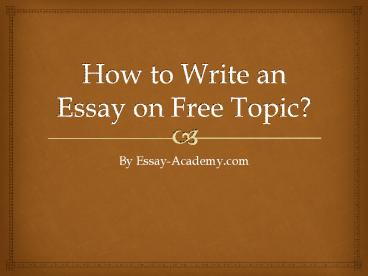 Free essay