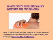 Follow Frozen Shoulder Pain Solutions