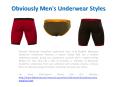 Obviously Men's Underwear Styles PowerPoint PPT Presentation