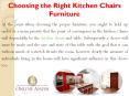 Choosing the Right Kitchen Chairs Furniture PowerPoint PPT Presentation
