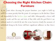 Choosing the Right Kitchen Chairs Furniture