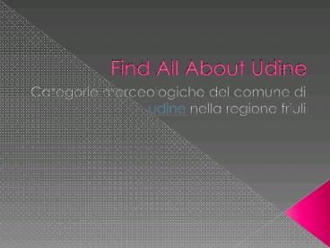 Find All Information About Udine