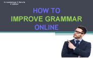 How to Improve Grammar Online