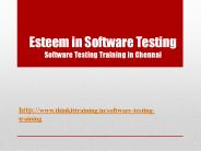 Software testing training in chennai