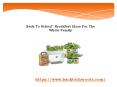 Back To School" Breakfast Ideas For The Whole Family PowerPoint PPT Presentation