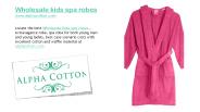 Wholesale kids spa robes