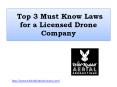 Top 3 Must Know Laws for a Licensed Drone Company PowerPoint PPT Presentation