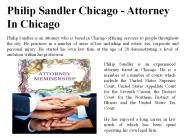 Philip Sandler Chicago - Attorney In Chicago