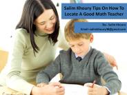 Who is a Good Teacher? By Salim Khoury
