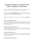 Important Questions You Need To Ask While Creating An Online Store PowerPoint PPT Presentation