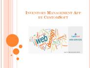 Inventory Management App by Customsoft India