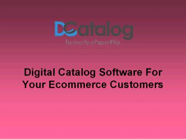 Digital Catalog Software