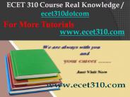 ECET 310 Course Real Knowledge / ecet310dotcom