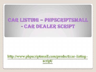 Car Listing – PHPSCRIPTSMALL - Car Dealer Script