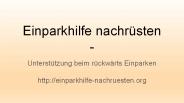 Einparkhilfe nachrüsten