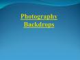 Use of Digital Backdrops PowerPoint PPT Presentation