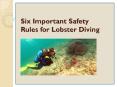 Six Important Safety Rules for Lobster Diving PowerPoint PPT Presentation