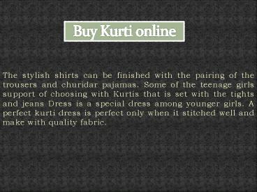 Buy Pakistani Kurti