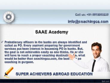 Coachingca.com- Best Bank PO Coaching in Gurgaon