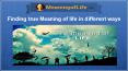 Finding true meaning of life in different ways PowerPoint PPT Presentation