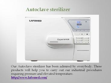 Autoclave sterilizer
