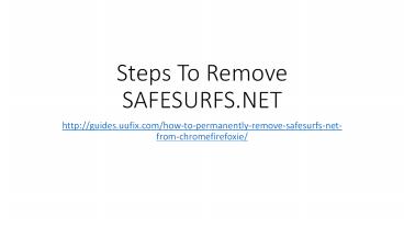 Steps To Remove SAFESURFS.NET