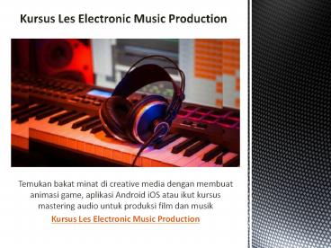 Kursus Les Electronic Music Production