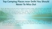 Camping Near Delhi