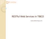 RESTful Web Services in TIBCO
