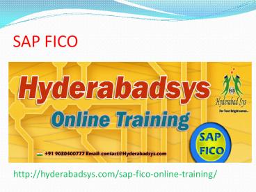 The Best SAP FICO Online Training in USA, UK, Canada.