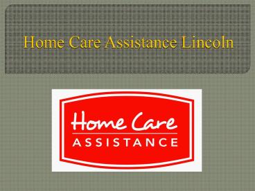 Home Care for Your Elderly Loved One