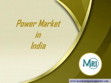Power Market in India
