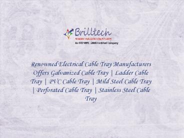 PVC Cable Tray Manufacturers (3)