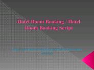 Hotel Room Booking / Hotel Room Booking Script