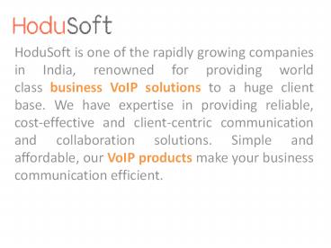 Best Business VoIP Products by Hodusoft.com