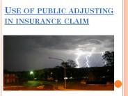 Role of Public Adjuster