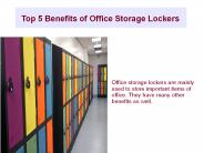 Top 5 Benefits of Office Storage Lockers
