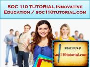 SOC 110 TUTORIAL Innovative Education / soc110tutorial.com