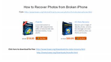 how to recover photos from broken iPhone.