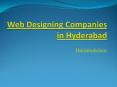 Web Designing Companies in Hyderabad PowerPoint PPT Presentation