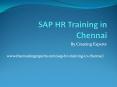 SAP HR Training in Chennai PowerPoint PPT Presentation