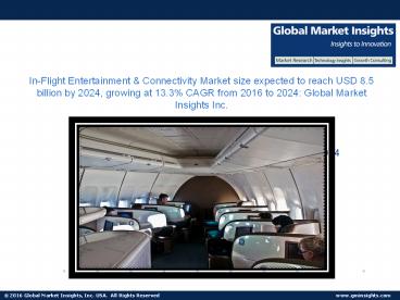 In-Flight Entertainment & Connectivity Market size projected to grow at a CAGR of 13.3% from 2016 to 2024