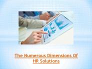 The Numerous Dimensions Of HR Solutions