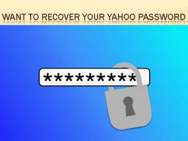 Recover your yahoo password with yahoo contact number