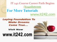 IT 242 Course Career Path Begins it242dotcom
